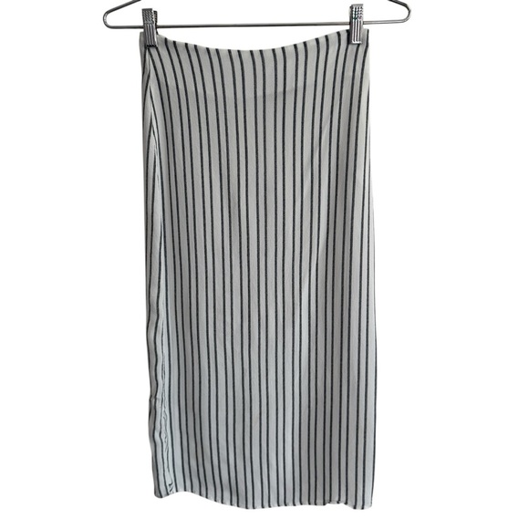 Reformation Striped Side Slit Midi Skirt, Size S - Picture 1 of 8